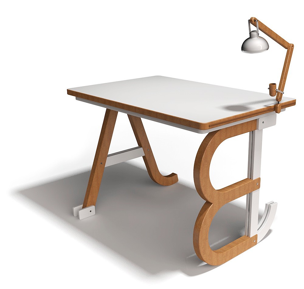 lamp，Liviu Avasiloie，letter，desk，woodiness，customized，