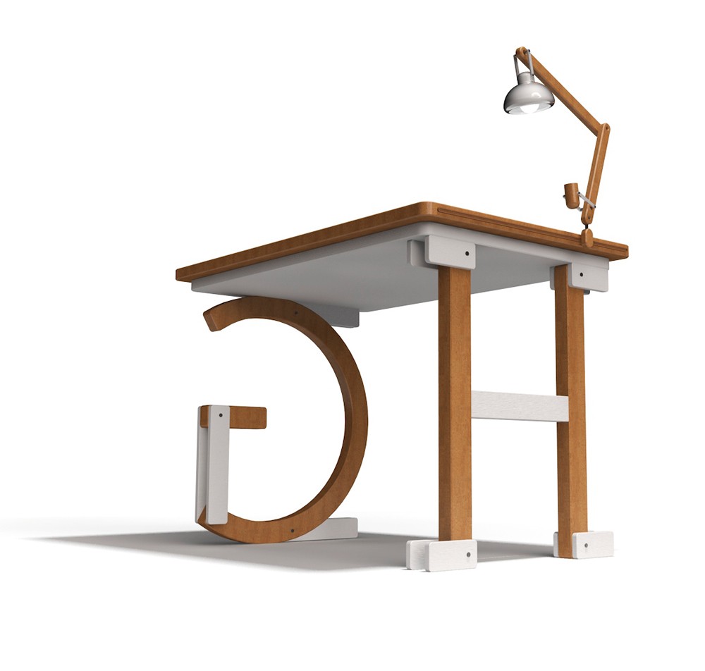 lamp，Liviu Avasiloie，letter，desk，woodiness，customized，