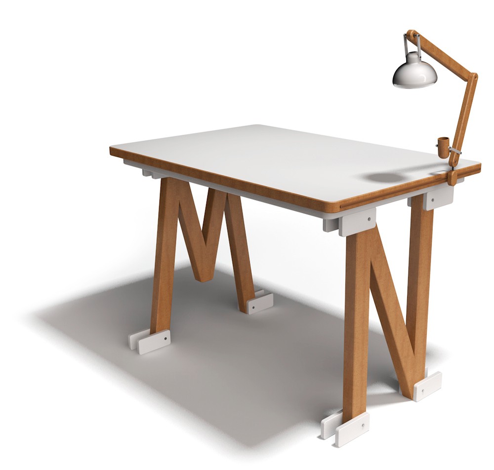 lamp，Liviu Avasiloie，letter，desk，woodiness，customized，