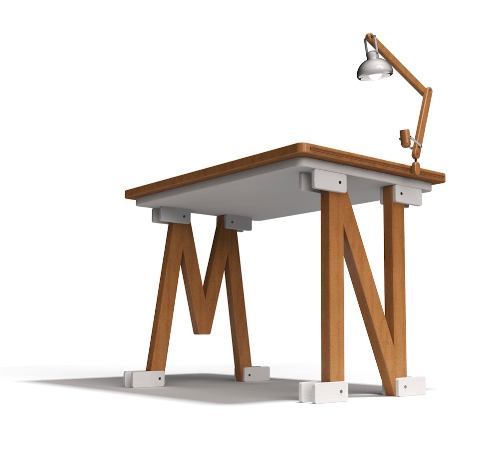 lamp，Liviu Avasiloie，letter，desk，woodiness，customized，