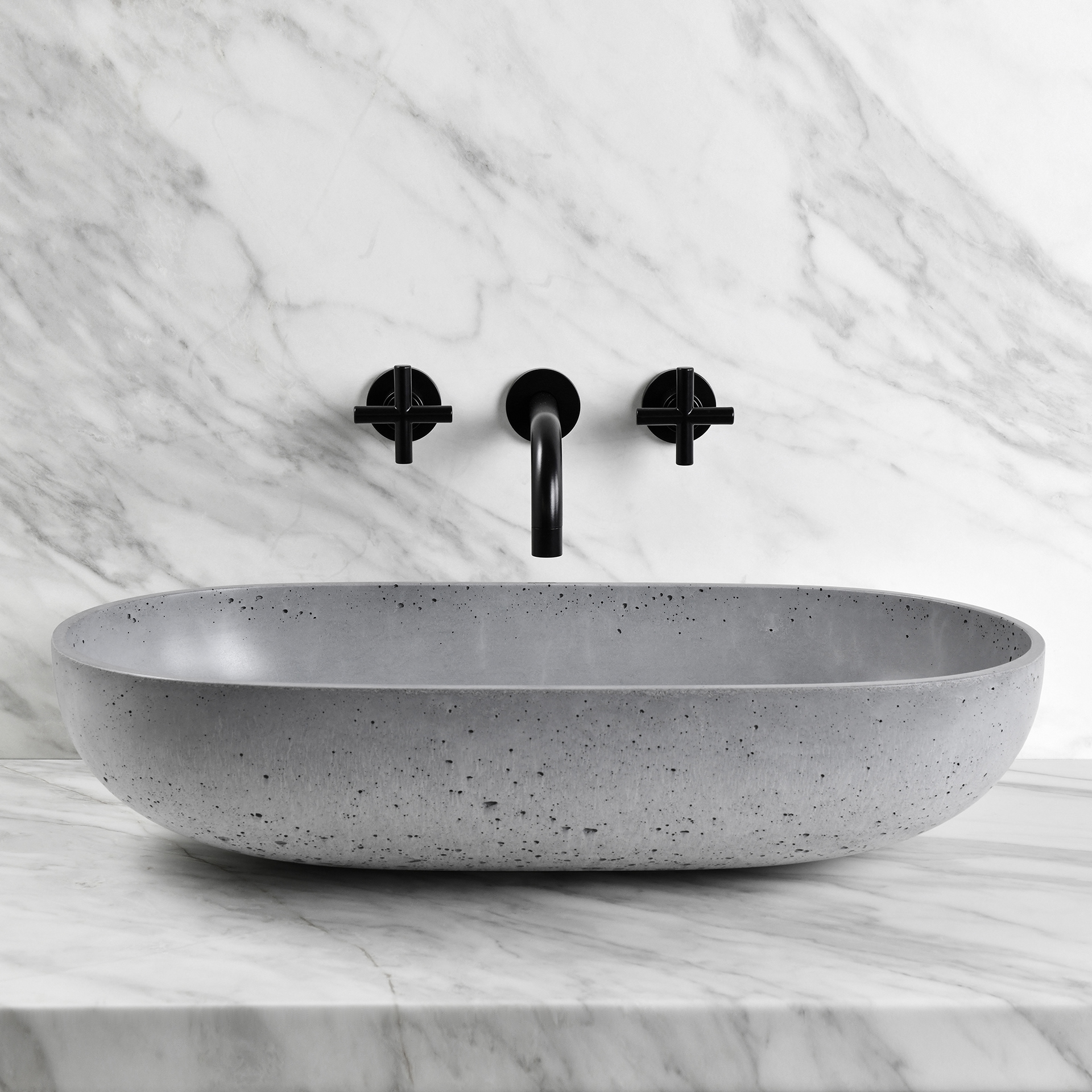 Concrete，oval，Washbasin，Ellipse ，Simplicity，
