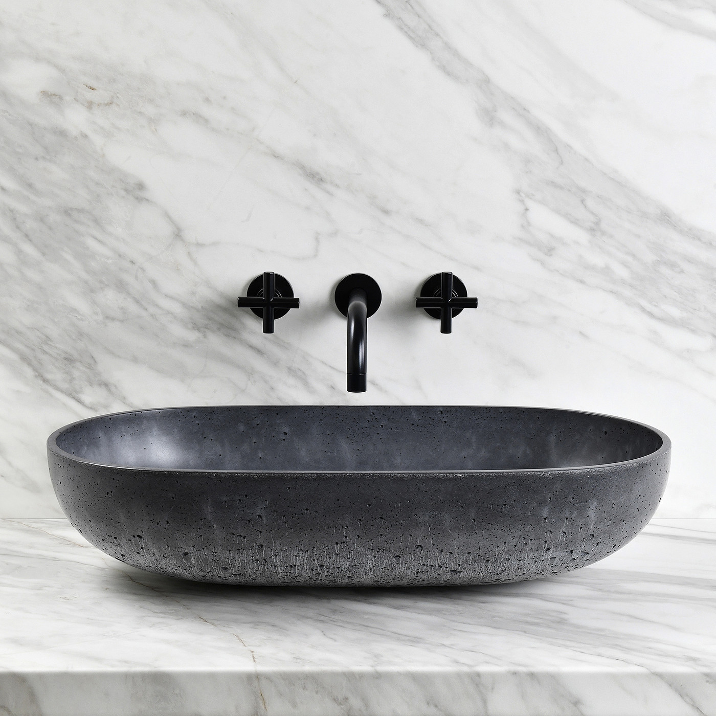 Concrete，oval，Washbasin，Ellipse ，Simplicity，