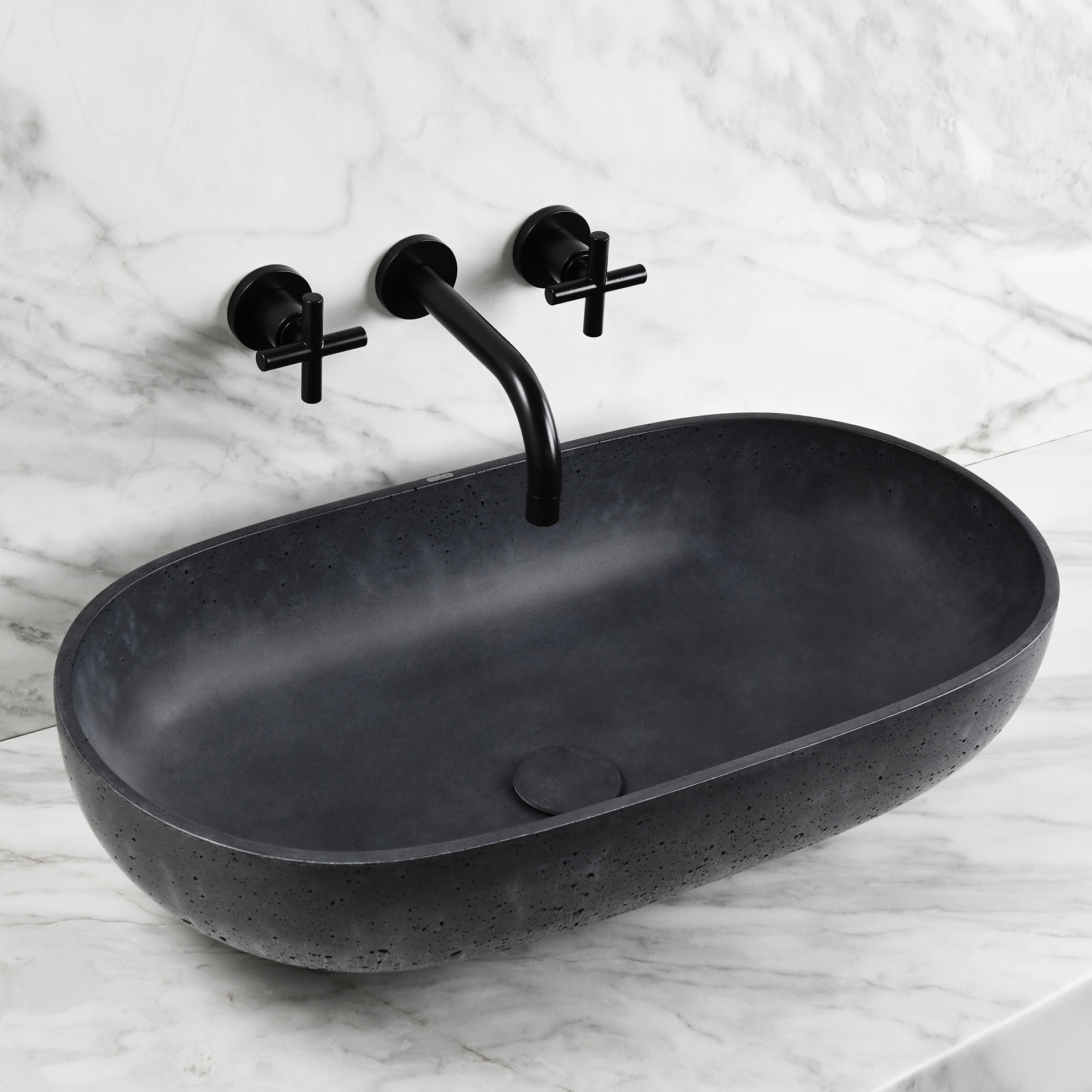 Concrete，oval，Washbasin，Ellipse ，Simplicity，