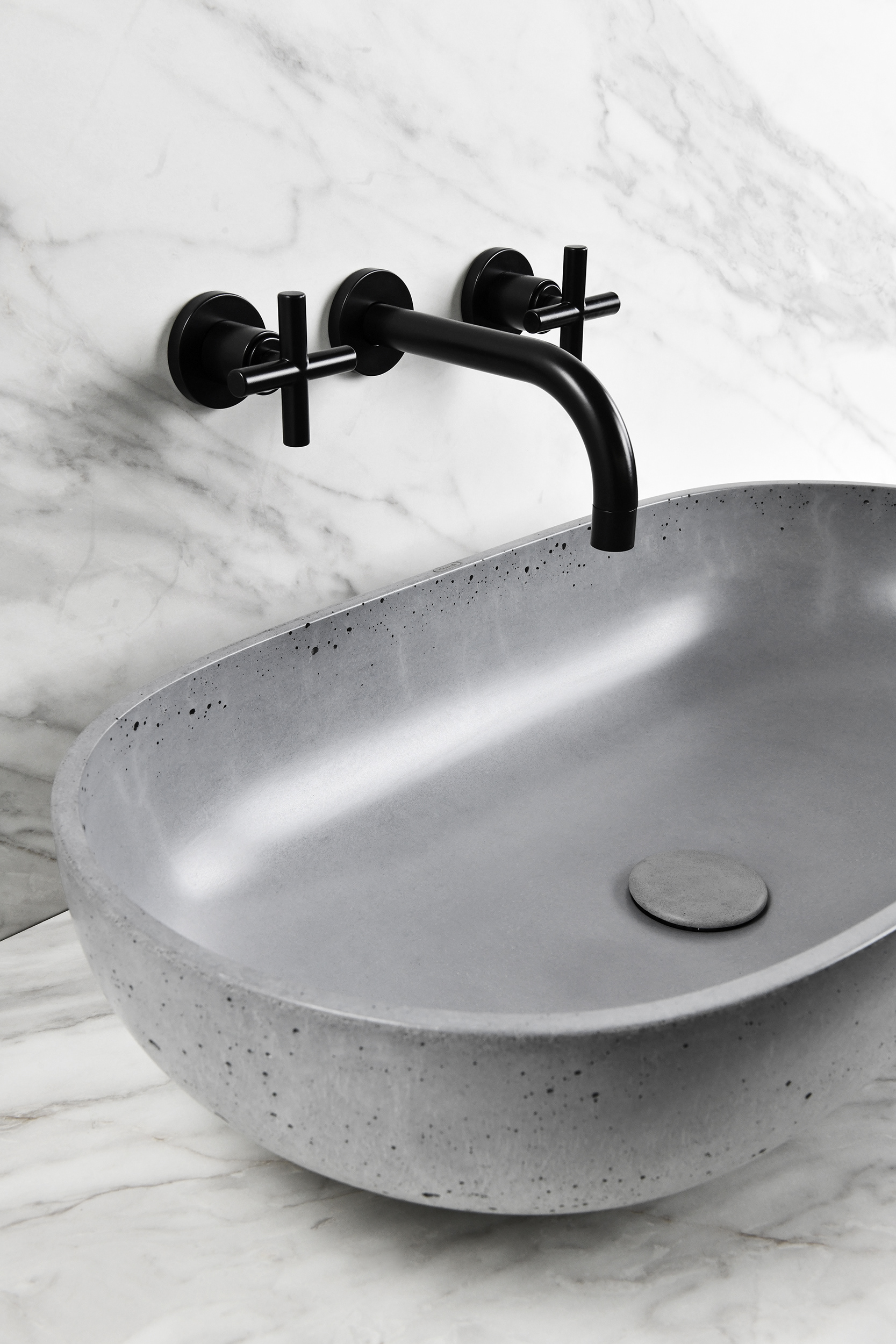 Concrete，oval，Washbasin，Ellipse ，Simplicity，