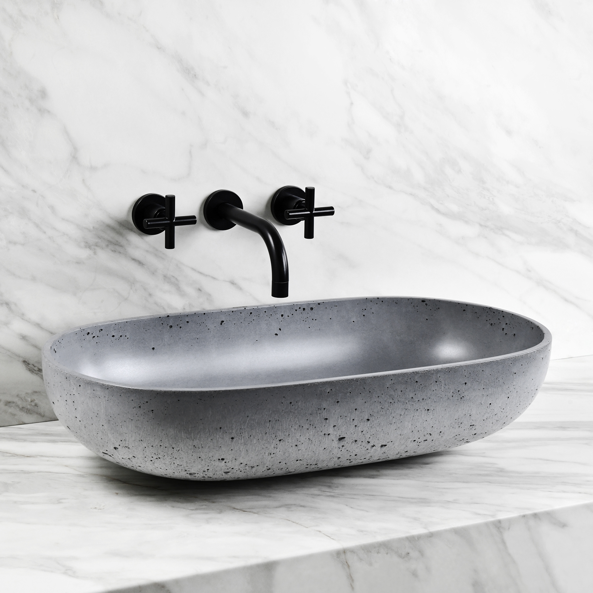 Concrete，oval，Washbasin，Ellipse ，Simplicity，