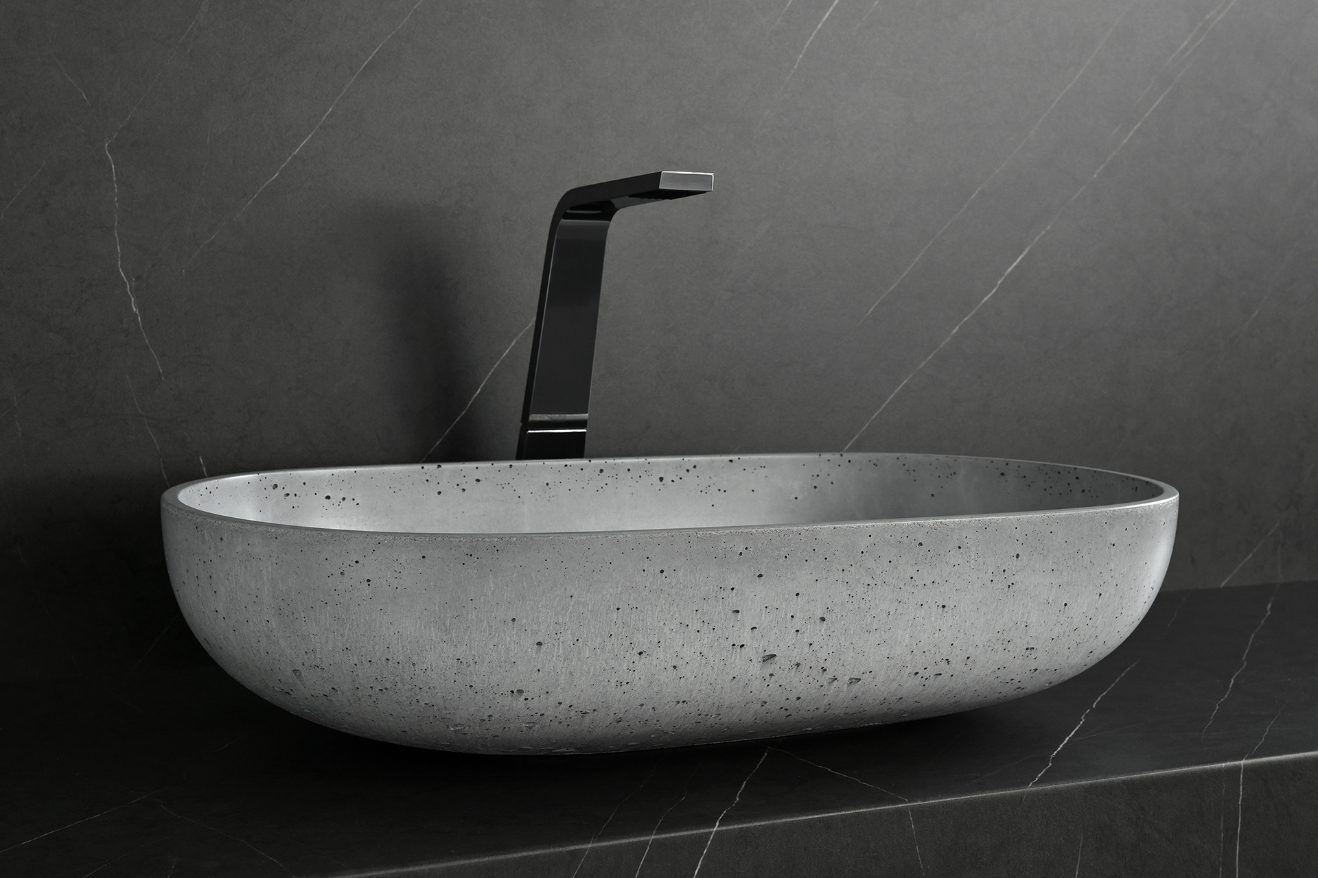 Concrete，oval，Washbasin，Ellipse ，Simplicity，