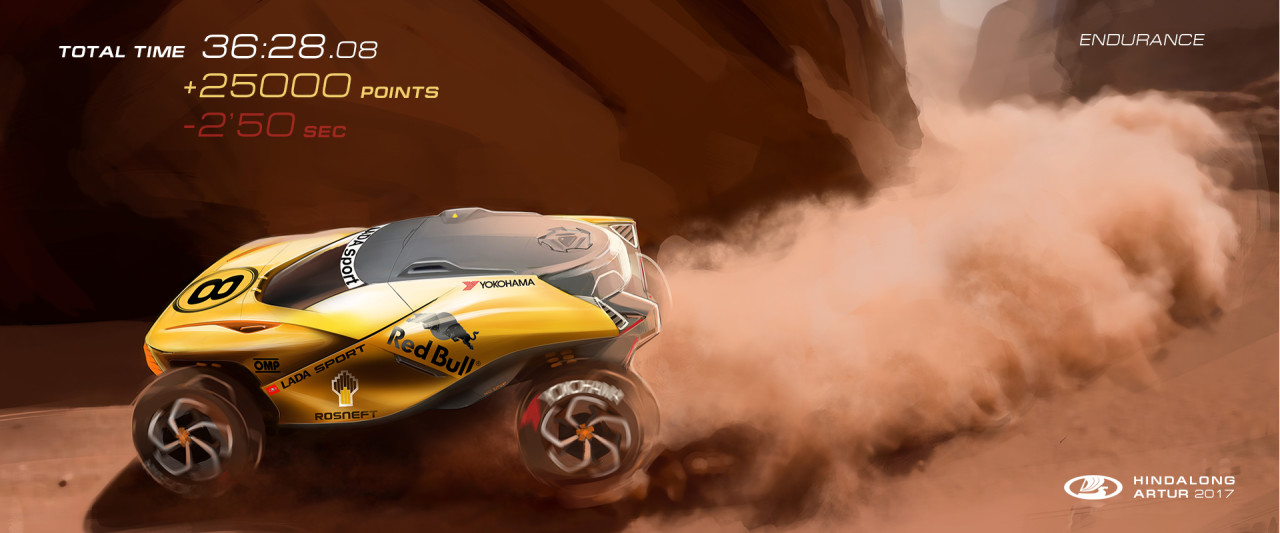 LADA，X-Stream，racing，Model，Design，Russia，sketch，