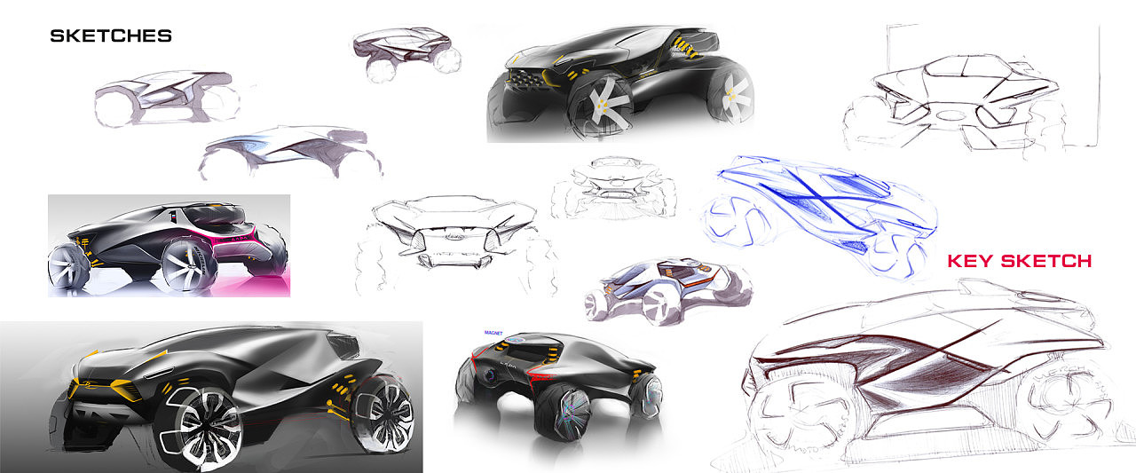 LADA，X-Stream，racing，Model，Design，Russia，sketch，