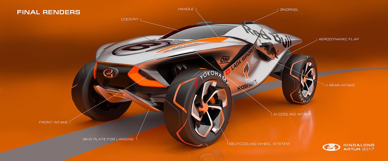 LADA，X-Stream，racing，Model，Design，Russia，sketch，