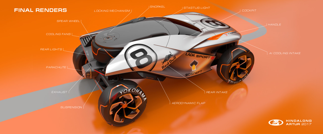 LADA，X-Stream，racing，Model，Design，Russia，sketch，