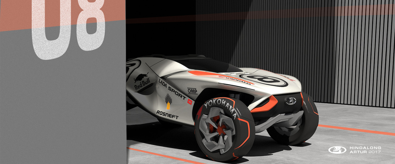 LADA，X-Stream，racing，Model，Design，Russia，sketch，