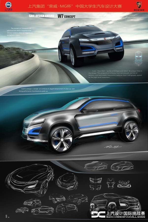 Wang Jing，W7，Competition，Automobile design，Roewe mg，SAIC，