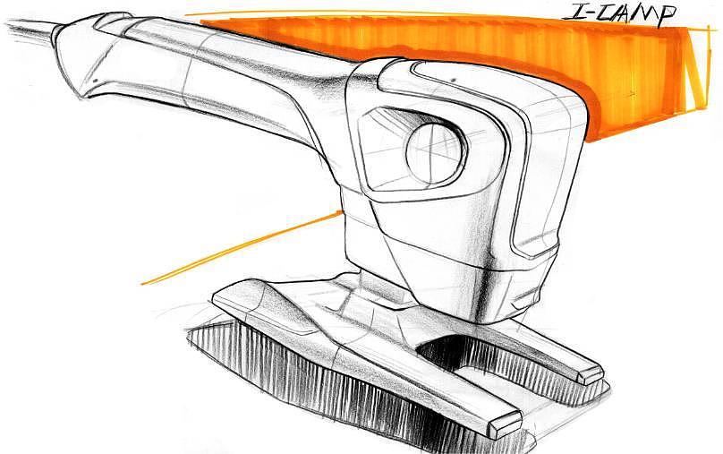 i-camp，Hand drawn industrial product design，industrial design，sketch，Digital plate，