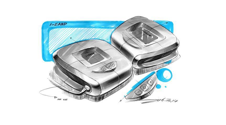 i-camp，Hand drawn industrial product design，industrial design，sketch，Digital plate，