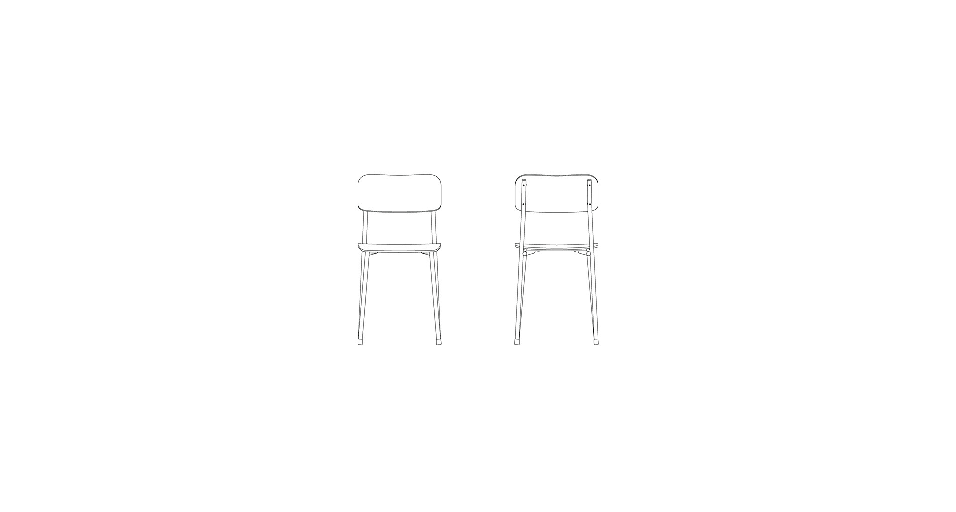 product design，furniture，chair，BTS 2，black，