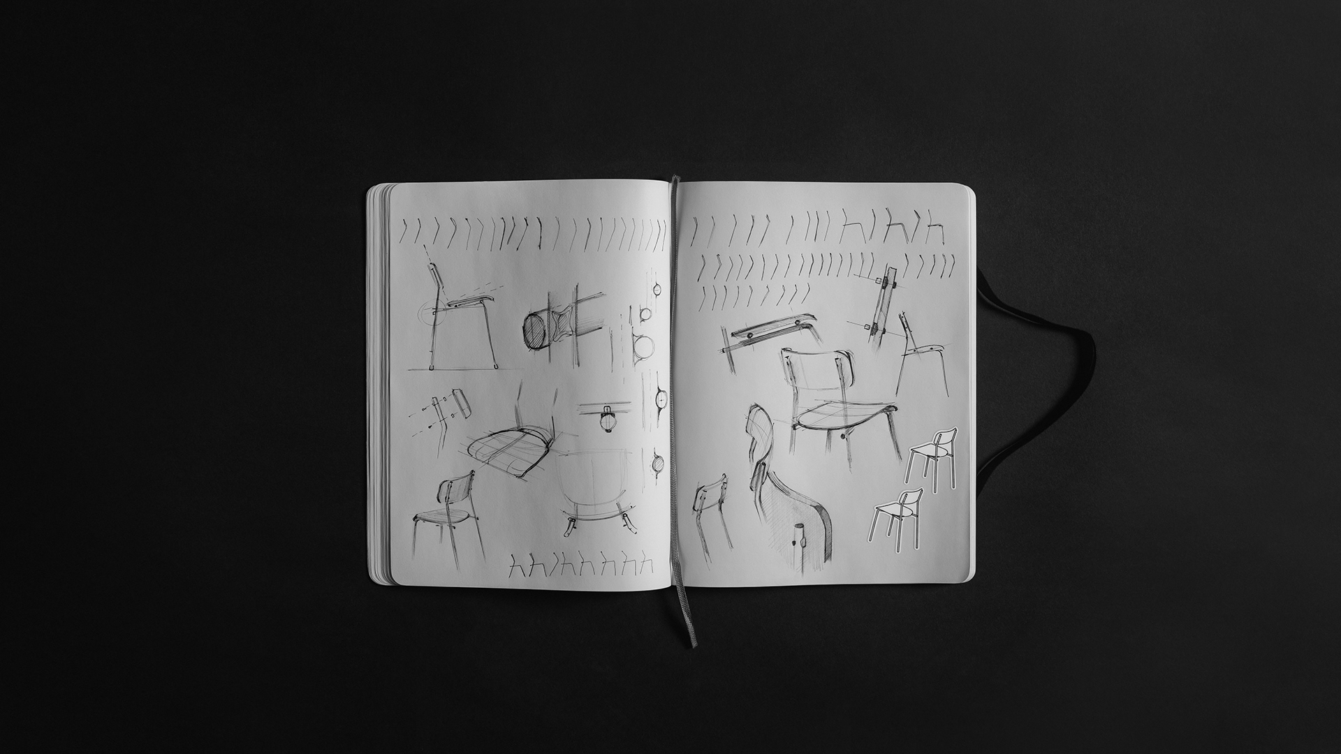 product design，furniture，chair，BTS 2，black，