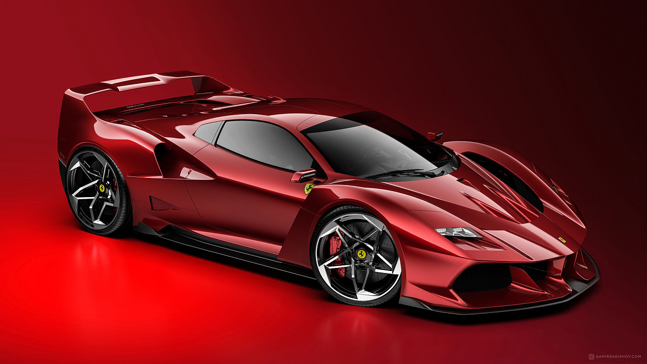 Rendering，vehicle，F40 Tribute，Ferrari，