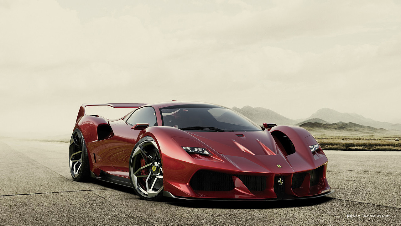 Rendering，vehicle，F40 Tribute，Ferrari，