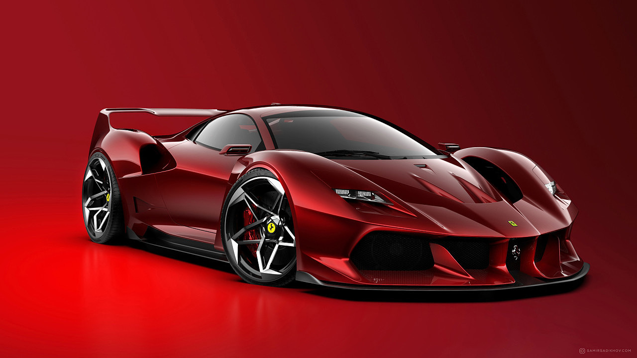 Rendering，vehicle，F40 Tribute，Ferrari，