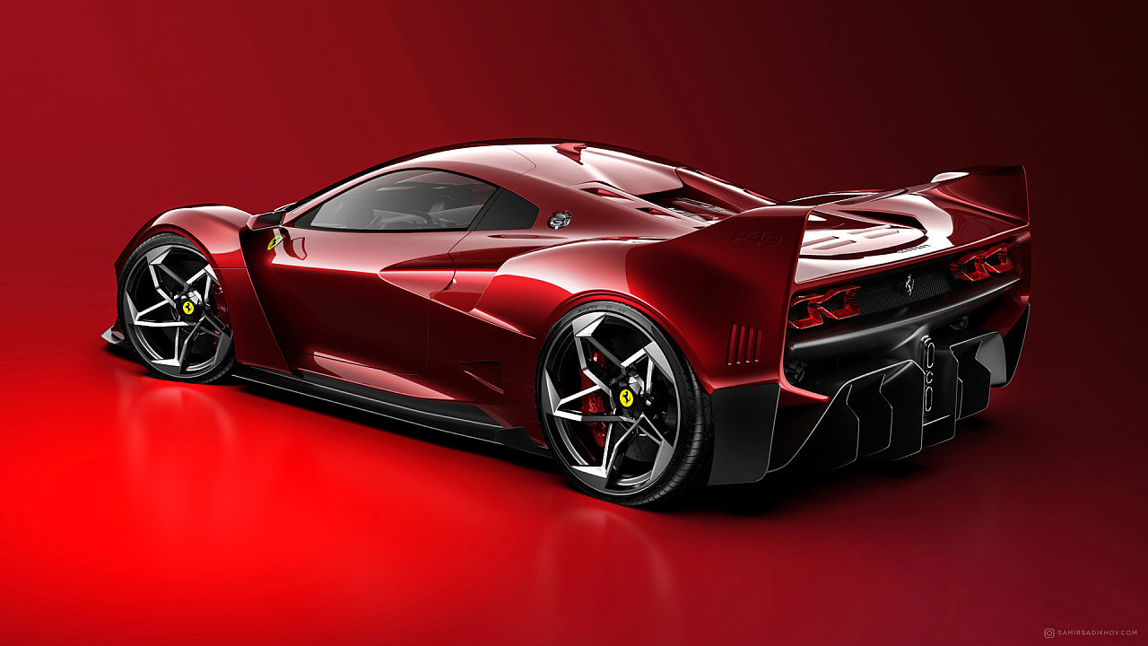 Rendering，vehicle，F40 Tribute，Ferrari，