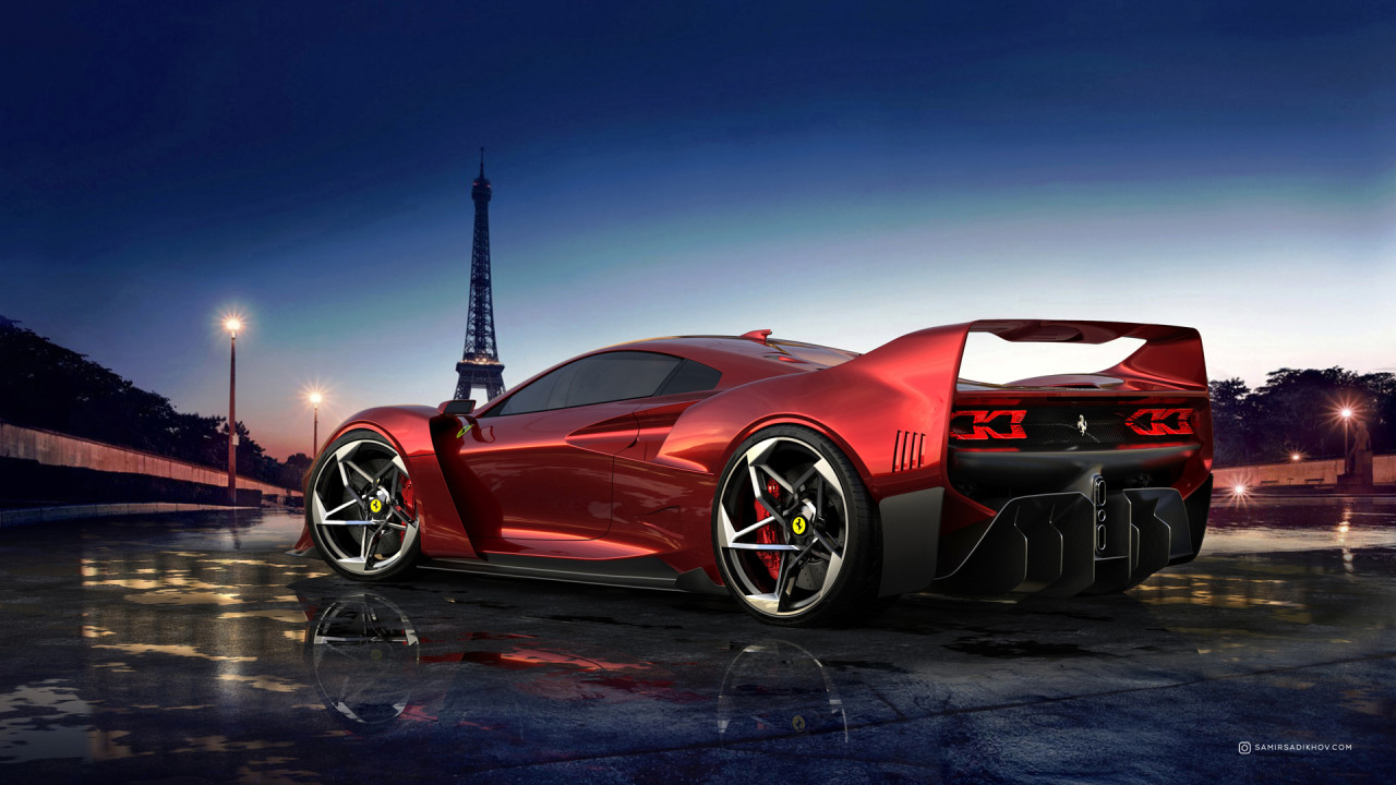 Rendering，vehicle，F40 Tribute，Ferrari，