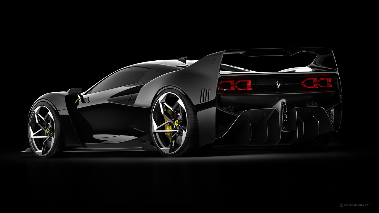 Rendering，vehicle，F40 Tribute，Ferrari，