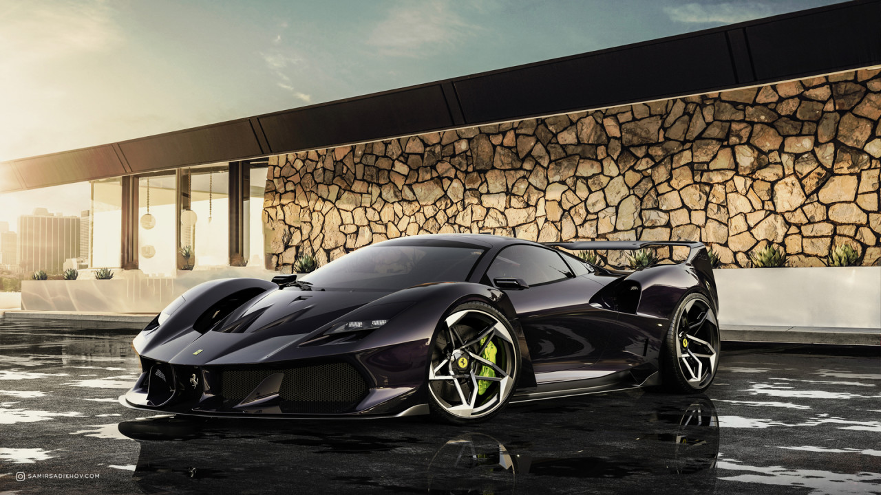 Rendering，vehicle，F40 Tribute，Ferrari，