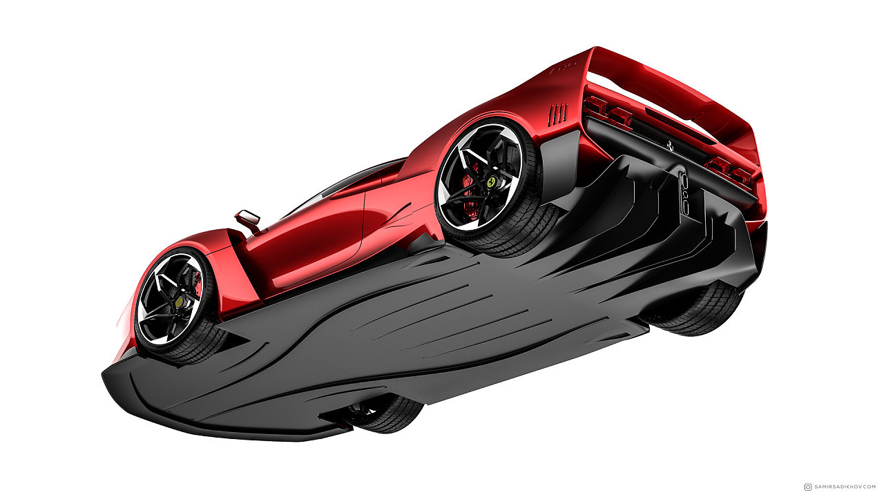 Rendering，vehicle，F40 Tribute，Ferrari，