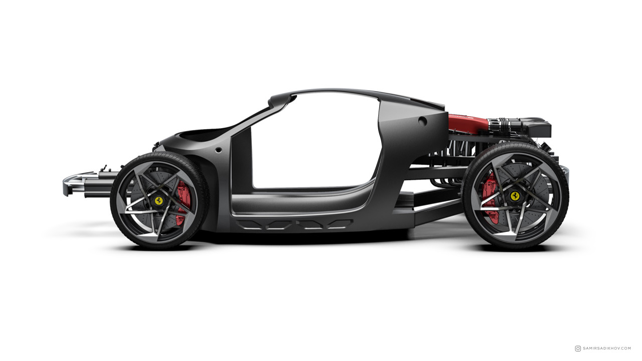 Rendering，vehicle，F40 Tribute，Ferrari，