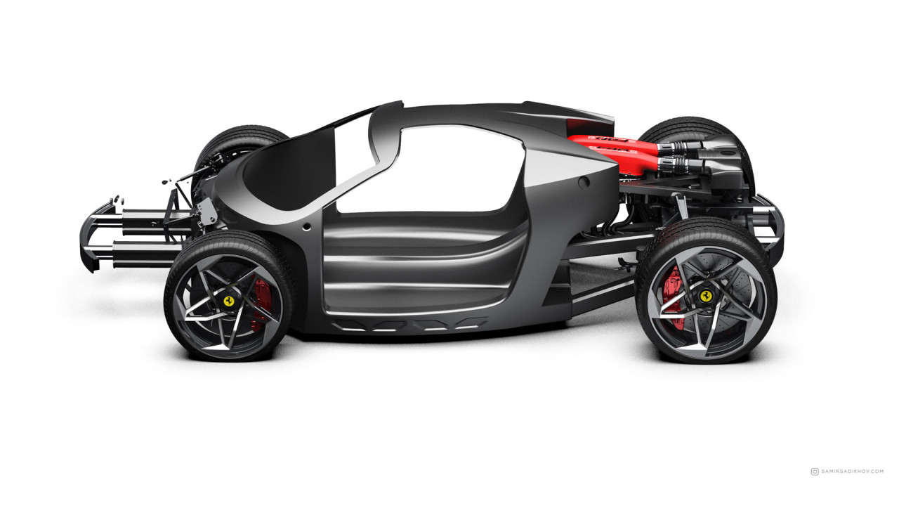 Rendering，vehicle，F40 Tribute，Ferrari，