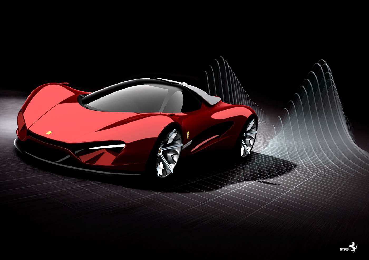 Ferrari，Concept Car，midfielder，Sports car，vehicle，