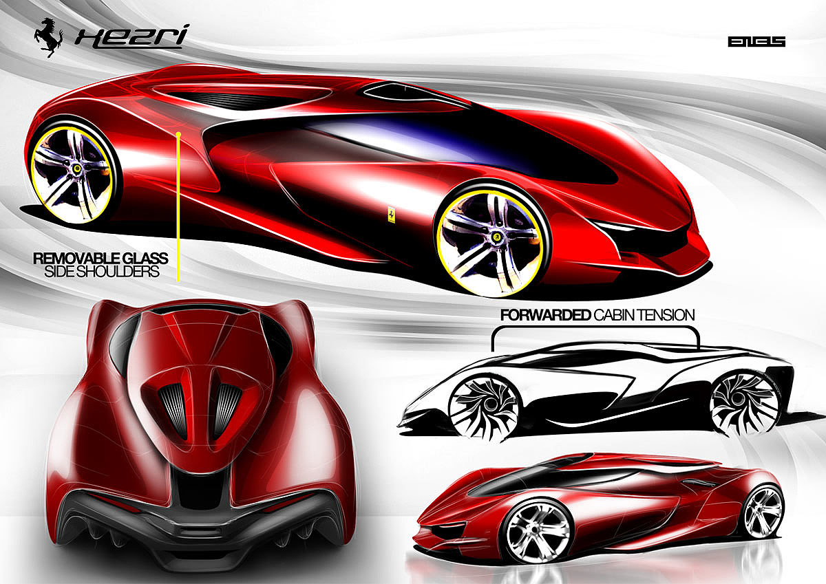 Ferrari，Concept Car，midfielder，Sports car，vehicle，