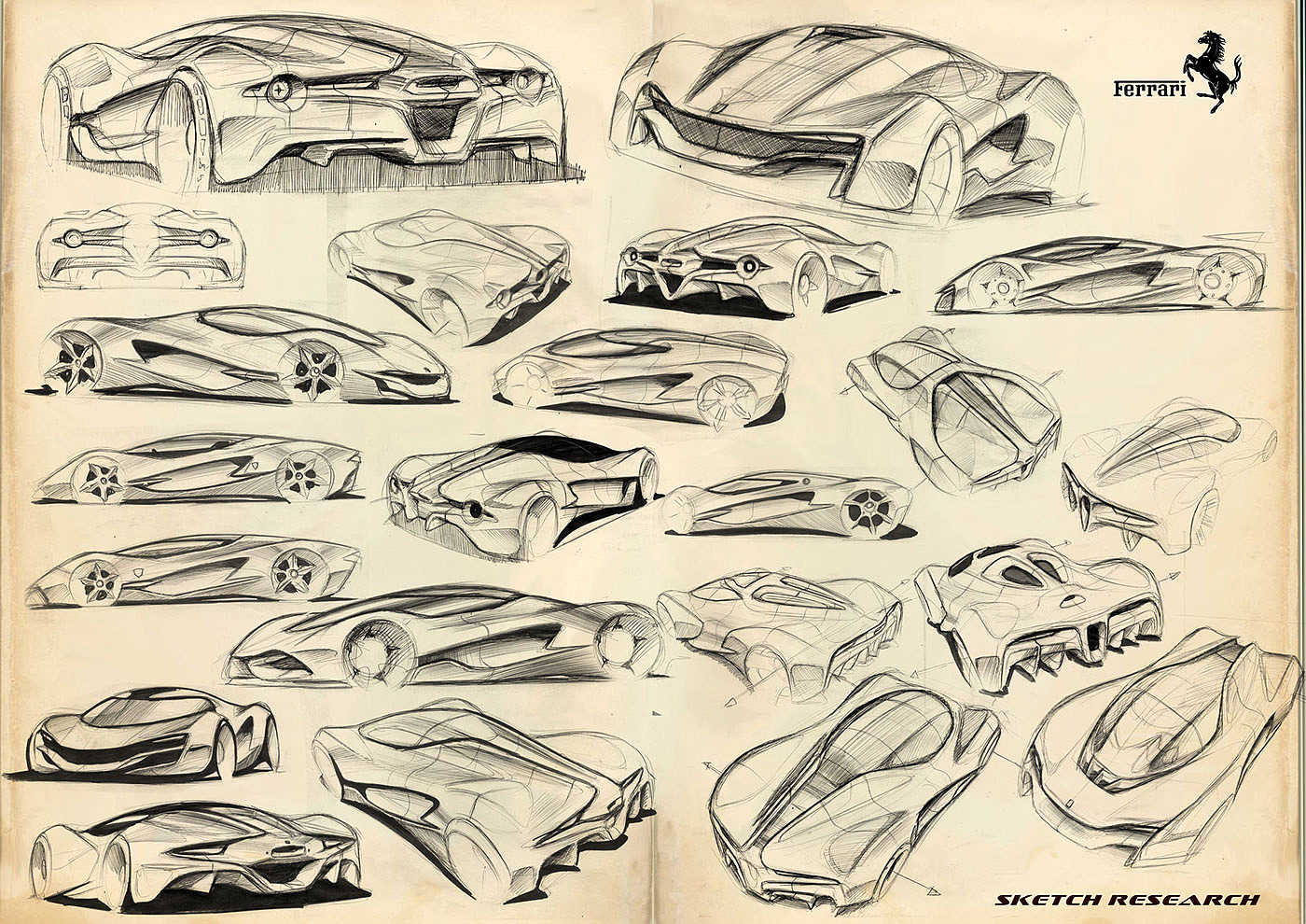 Ferrari，Concept Car，midfielder，Sports car，vehicle，