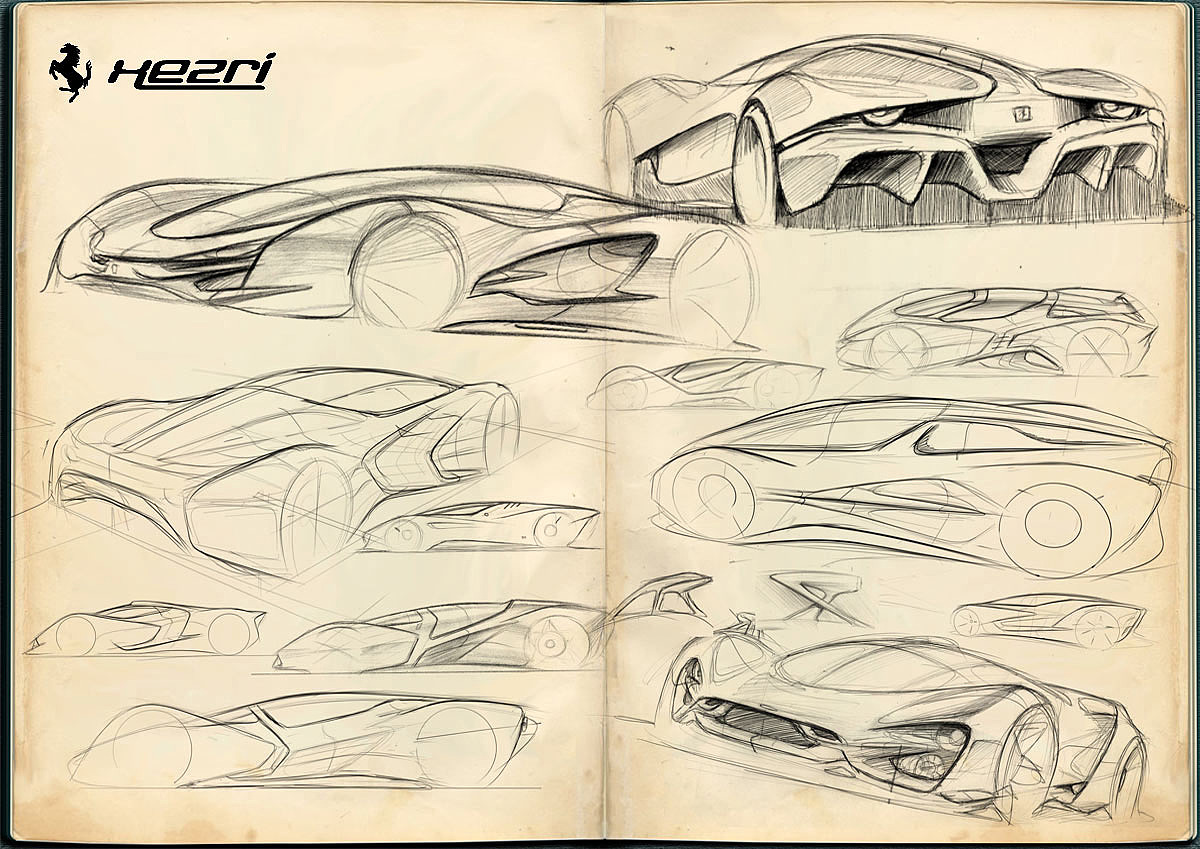 Ferrari，Concept Car，midfielder，Sports car，vehicle，