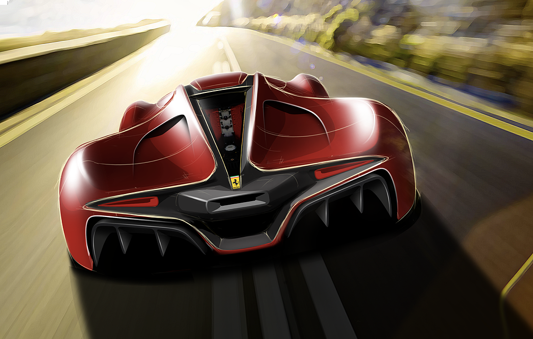 Ferrari，Concept Car，midfielder，Sports car，vehicle，