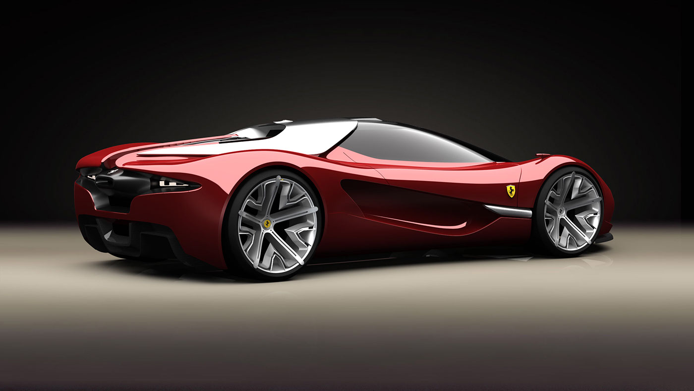 Ferrari，Concept Car，midfielder，Sports car，vehicle，