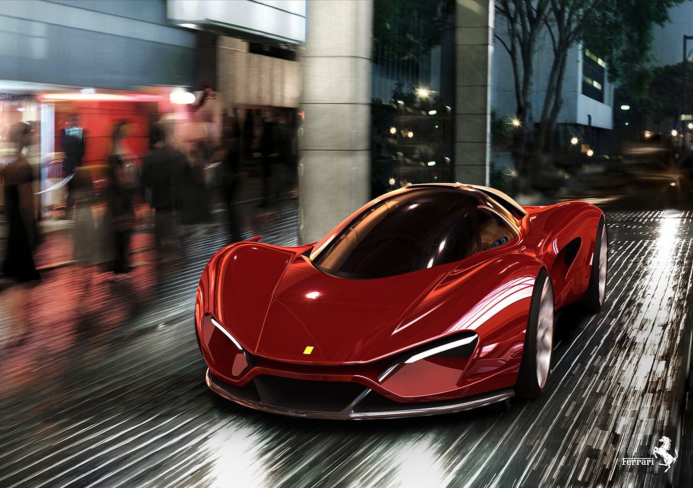 Ferrari，Concept Car，midfielder，Sports car，vehicle，