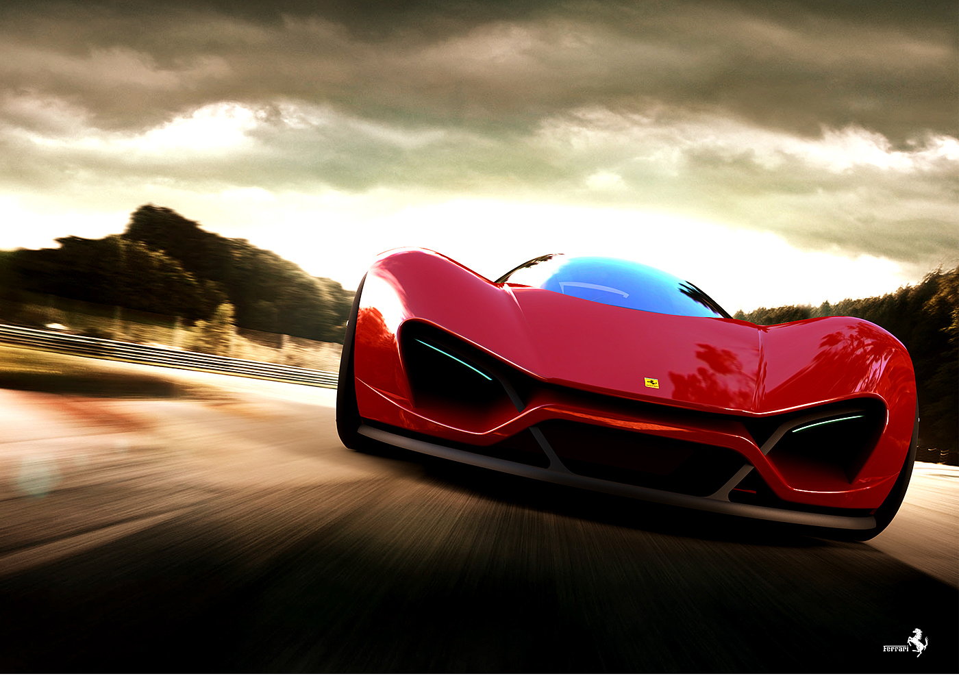 Ferrari，Concept Car，midfielder，Sports car，vehicle，