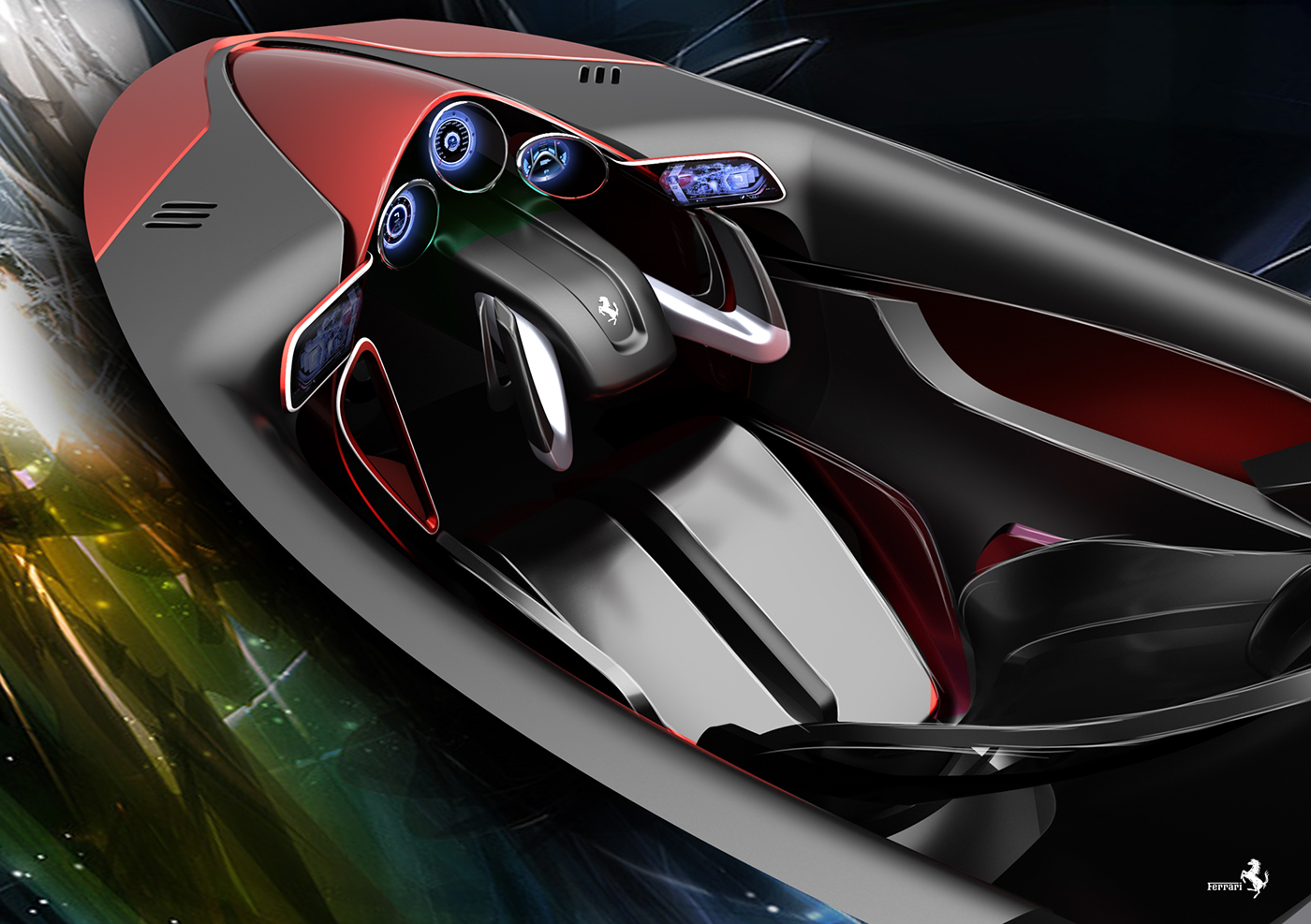 Ferrari，Concept Car，midfielder，Sports car，vehicle，