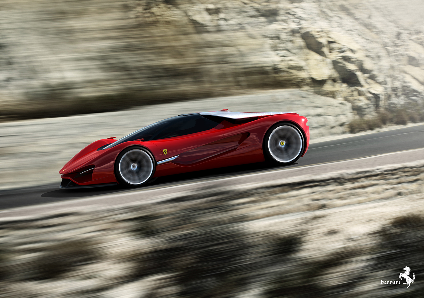 Ferrari，Concept Car，midfielder，Sports car，vehicle，