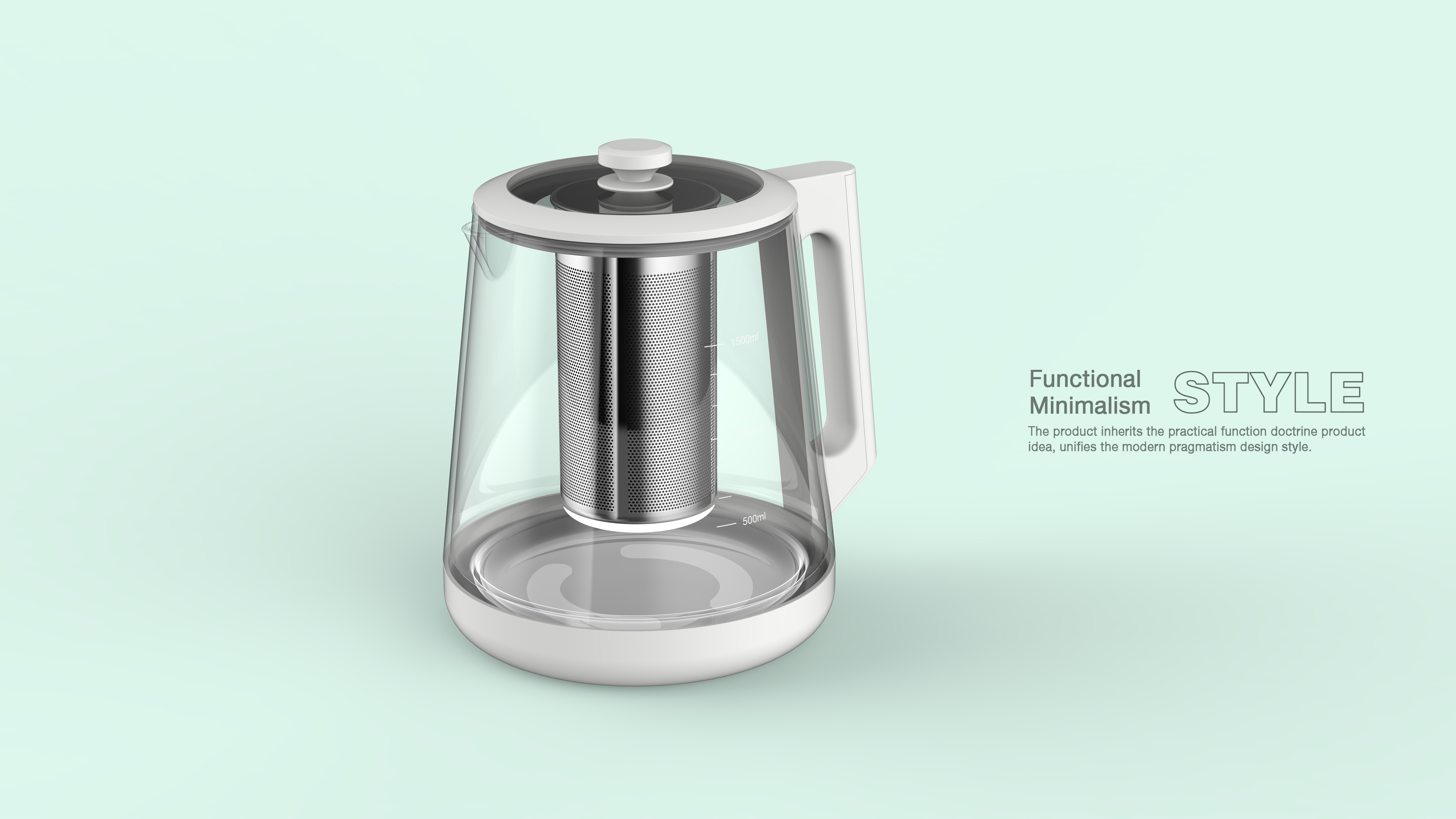 Home appliance design, hot kettle design, minimalism，