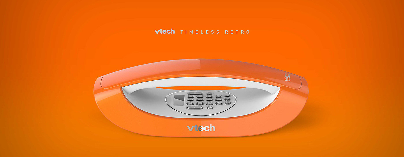 Retro-phone，VTech，手持，无线，电话，