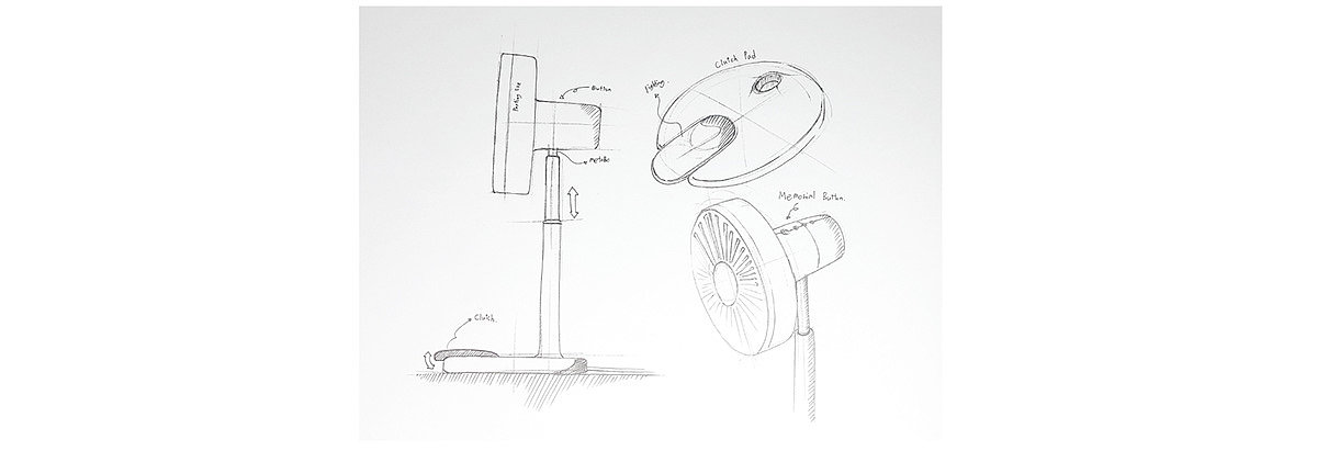 Clutch Fan，电风扇，白色，家电，