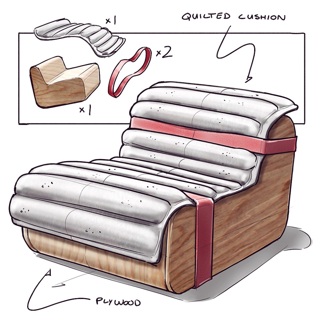 Hand drawn，Sketch，chair，