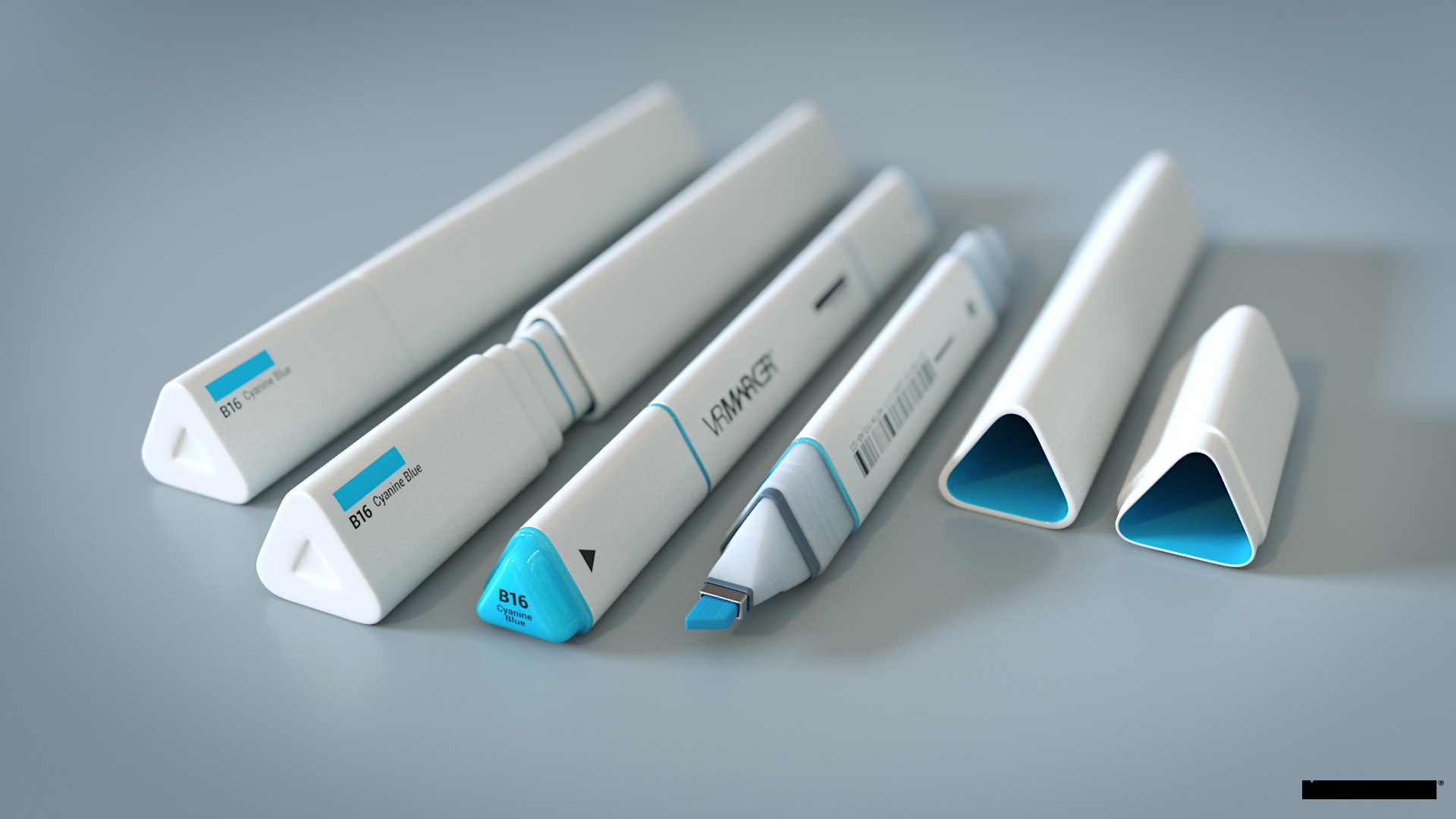 Watercolor pen，VR Markers，packing，Stationery，marker pen，