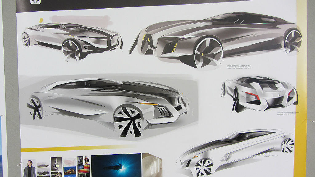 Automobile design，conceptual design，Hand drawn car，