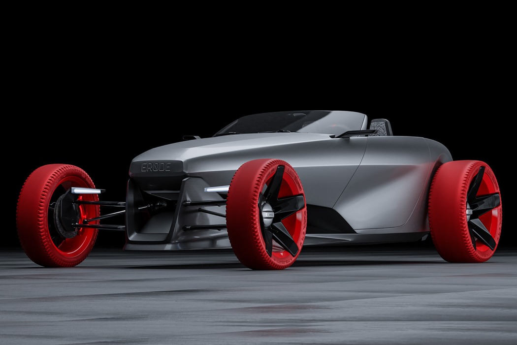 vehicle，ERE，Electric，racing，gules，silver gray，