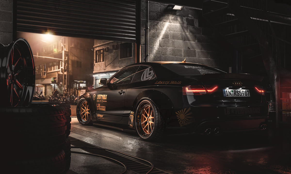 audi，Audi RS5，modeling，Render，cgi，vehicle，traffic，Orleans small，