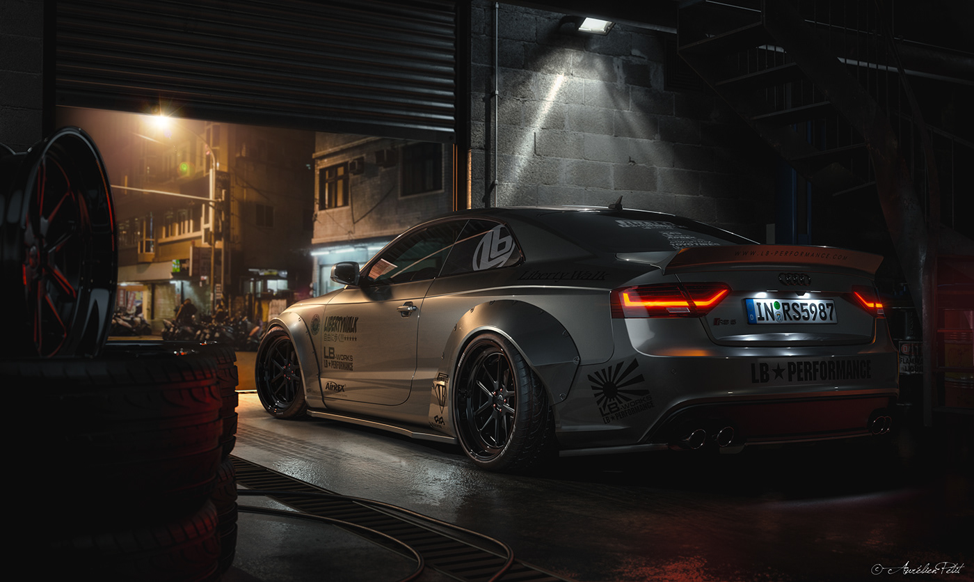audi，Audi RS5，modeling，Render，cgi，vehicle，traffic，Orleans small，