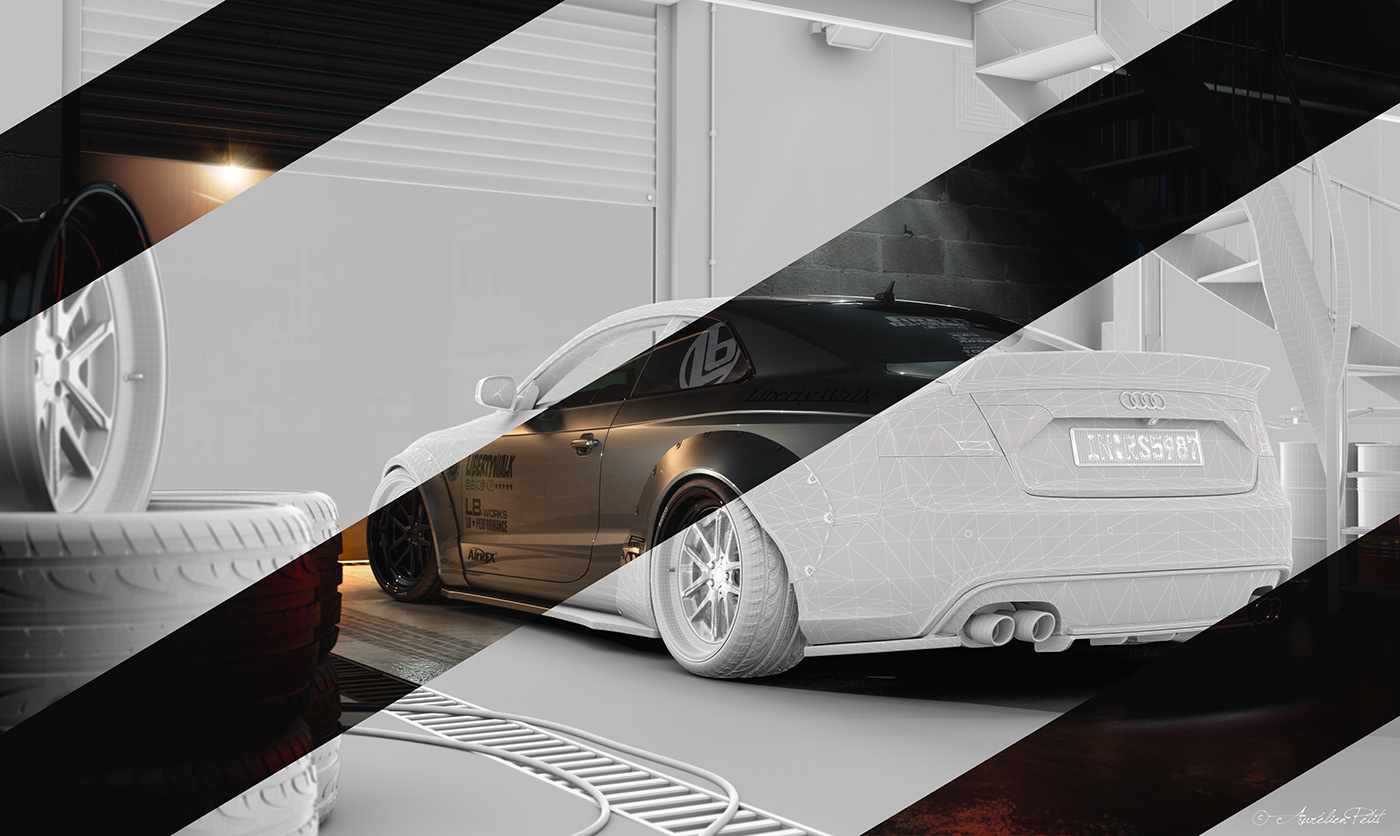 audi，Audi RS5，modeling，Render，cgi，vehicle，traffic，Orleans small，